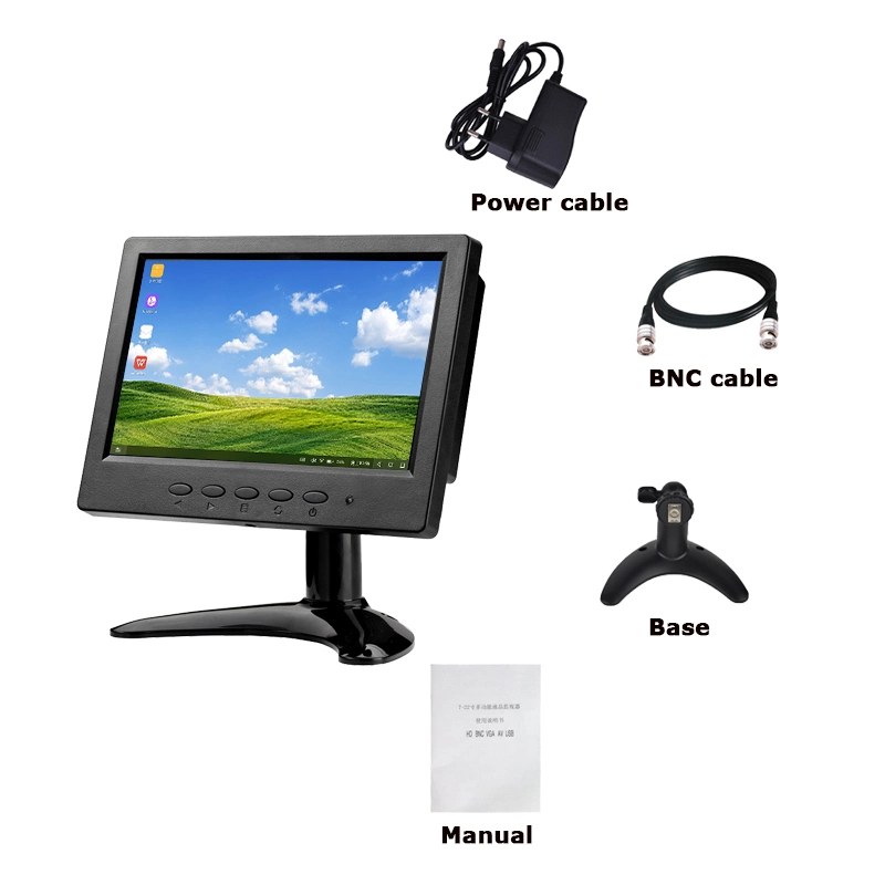 10.1-Inch HD CCTV Monitor 16: 9 TFT LCD Desktop Monitor