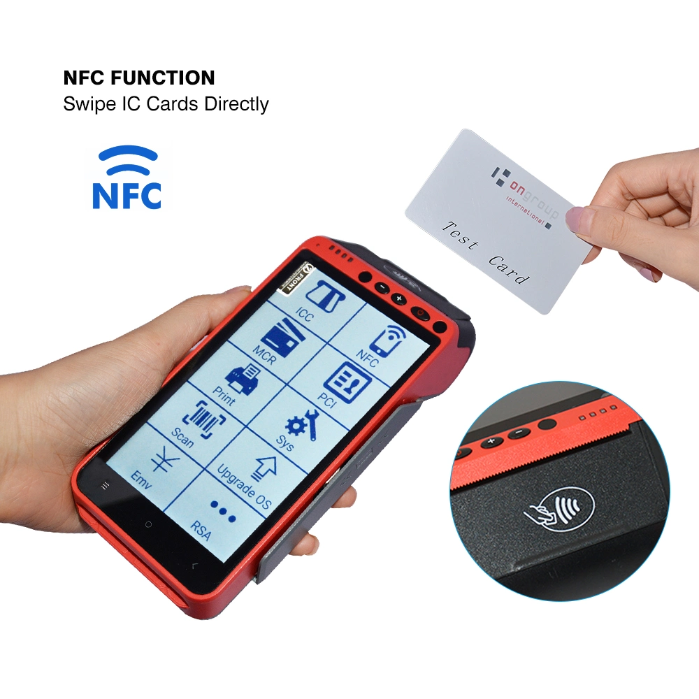 Mini système POS tous dans un Android 7.0 NFC+IC+Msr écran tactile caisse enregistreuse électronique POS (HCC-Z100)