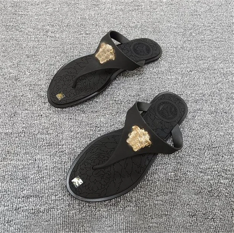 Summer Ladies Flat Sandals Casual Shoes Non-Slip Girls Flip-Flops Slippers PVC Women Jelly Shoes