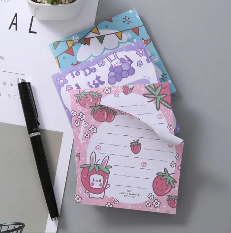 Custom Cheap Price Kawaii Sticky Notes Memo Pad Notebook Promotional Memo Pads