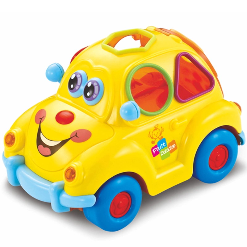 Salida de fábrica de juguetes de plástico de educación preescolar Fidget Bus Musical Universal divertido coche eléctrico de la fruta para bebés juguetes para niños juguetes Niños Bebés Precio