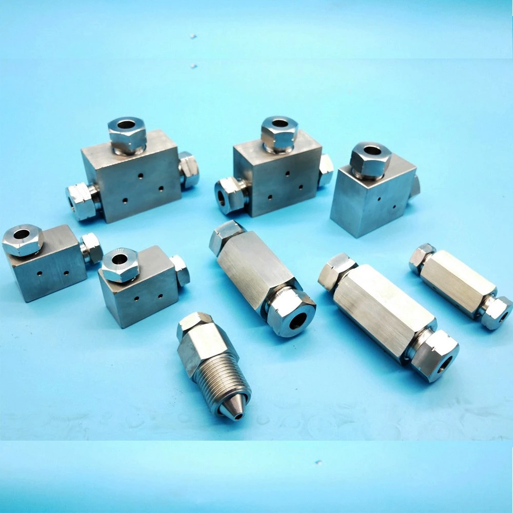 1/4, 3/8 Waterjet High Pressure Fitting Tee Elbow Cross Coupling