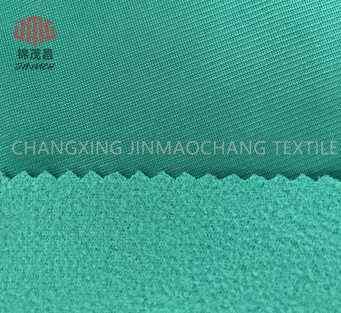 Factory Knitting Fabric 100% Polyester Super Poly Sportoc Tricot Brushed Fabric 75*100d 265GSM for Garment Tracksuit Pants