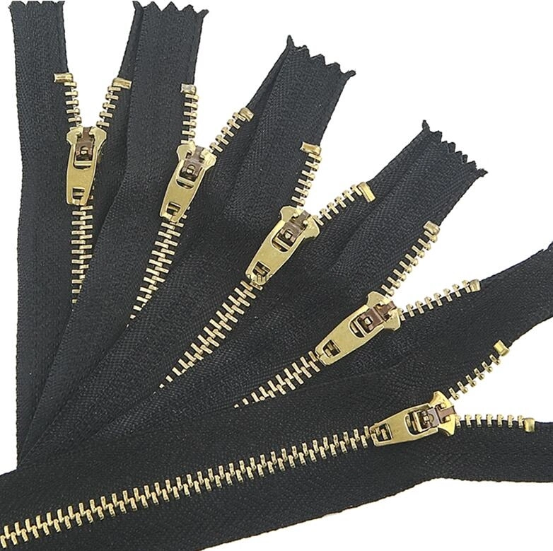 Wholesale/Supplier No. 3# Close End Brass Teeth Metal Zipper for Jeans Jacket Coat Matel Zipper for Denim