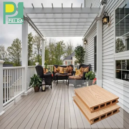 PE Wood Plastic Composite Decking Panels