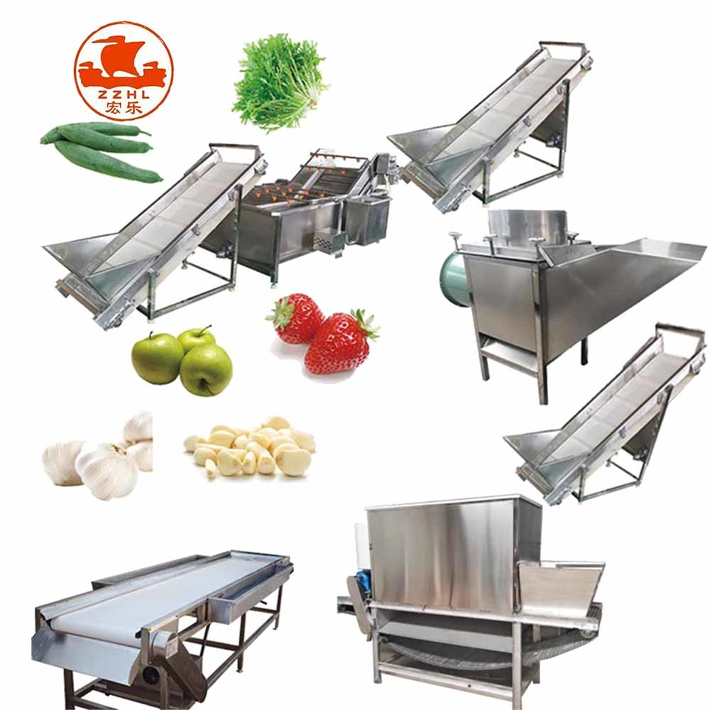 Industrial Automatic Full Set Garlic Production Line Includes Garlic Cleaning Breaking Peeling Sorting Processing Machine