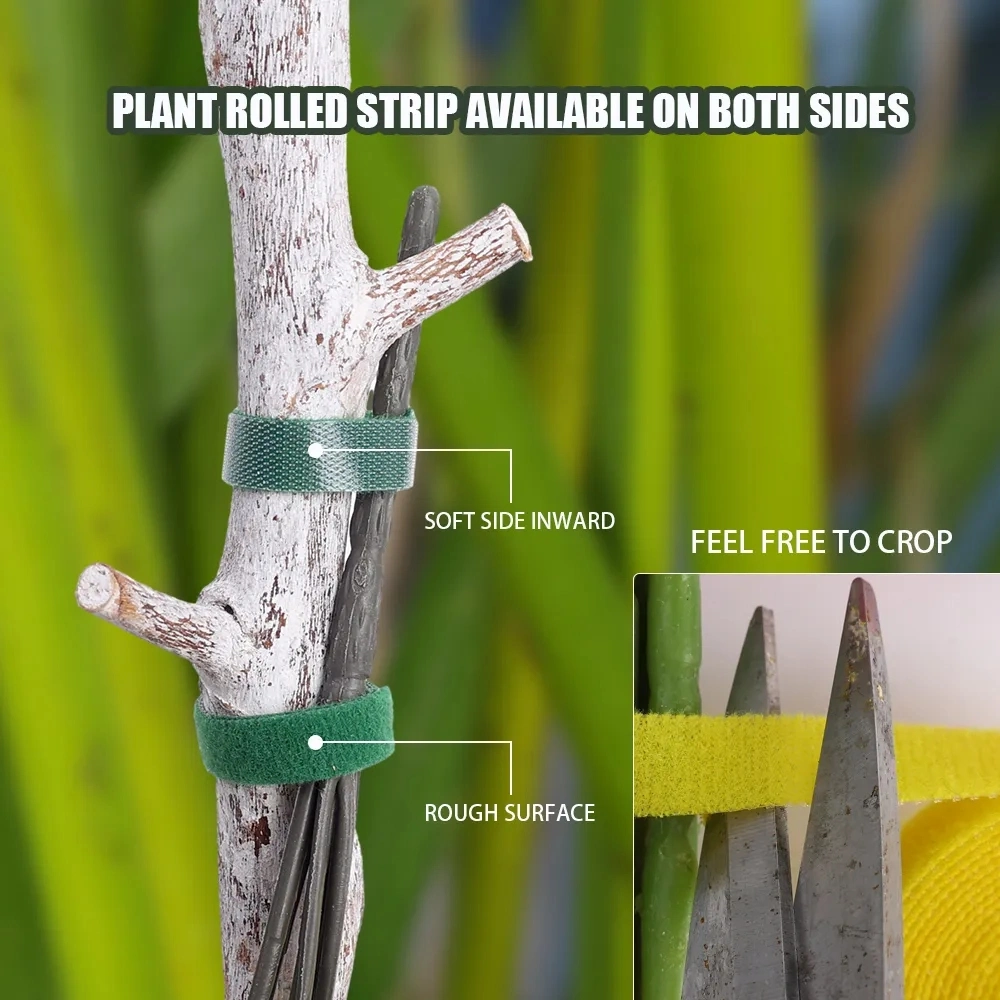 Nylon Plant Ties Resealable Cable Ties Self Adhesive Plant Fastener Tape for Support Grape Vines Tomato Garden Supplies