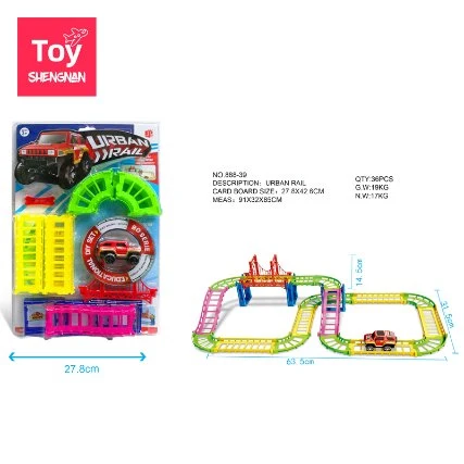 Pista de tren de coches eléctrico Dinosaur Kids Set Race plástico niños Juguete de tren