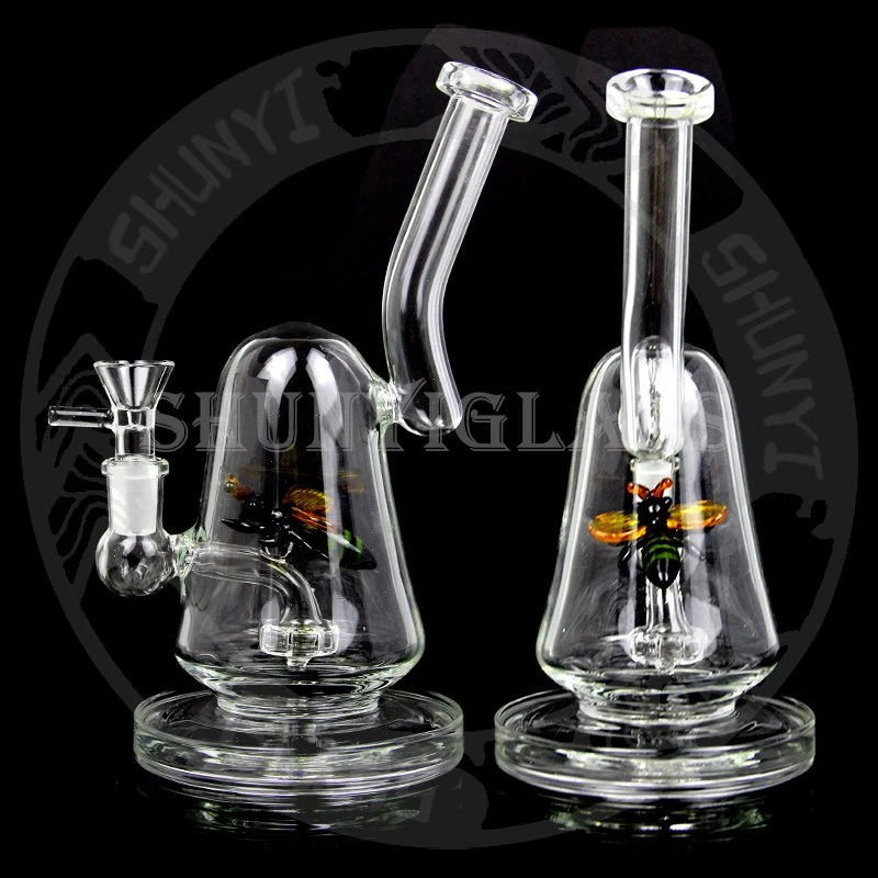 Hotsale Factory Recycler Matrix PERC de alta qualidade com Honeybee 3D Mangueira de água de vidro com capuz para fumantes