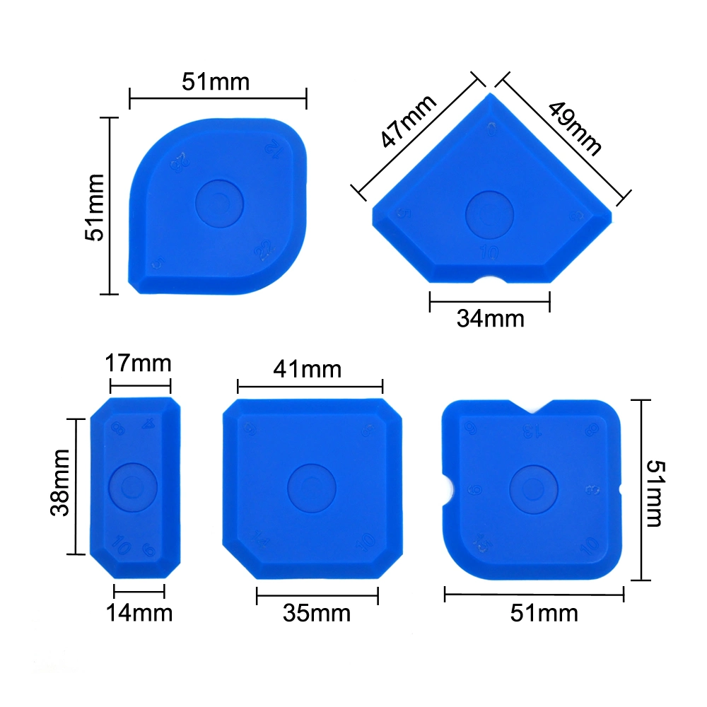 11 pcs/ Définir ensemble pour silicone Silicone Remover dépose et de renouvellement, y compris les joint couteau lisse conjointe, les lames de rechange