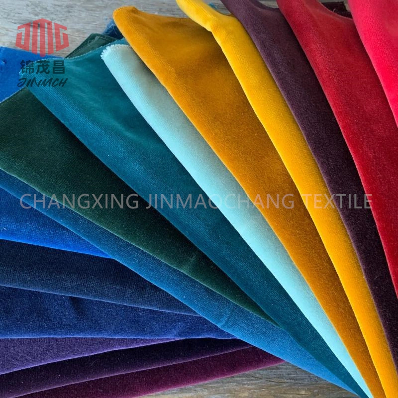 New Arrival 100%Polyester Mosha Velvet Super Soft Plain Dyed Home Textile Furniture Upholstery Sofa Curtain Fabric