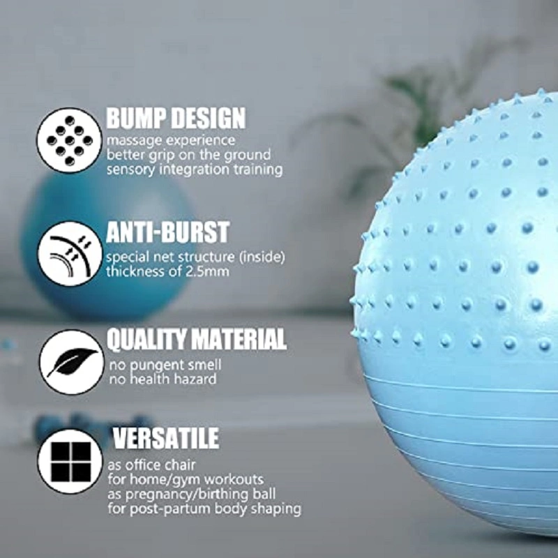 Amazon Extra-Thick Hotselling Salle de Gym Fitness de l'exercice de la stabilité Anti-Burst Yoga Ball