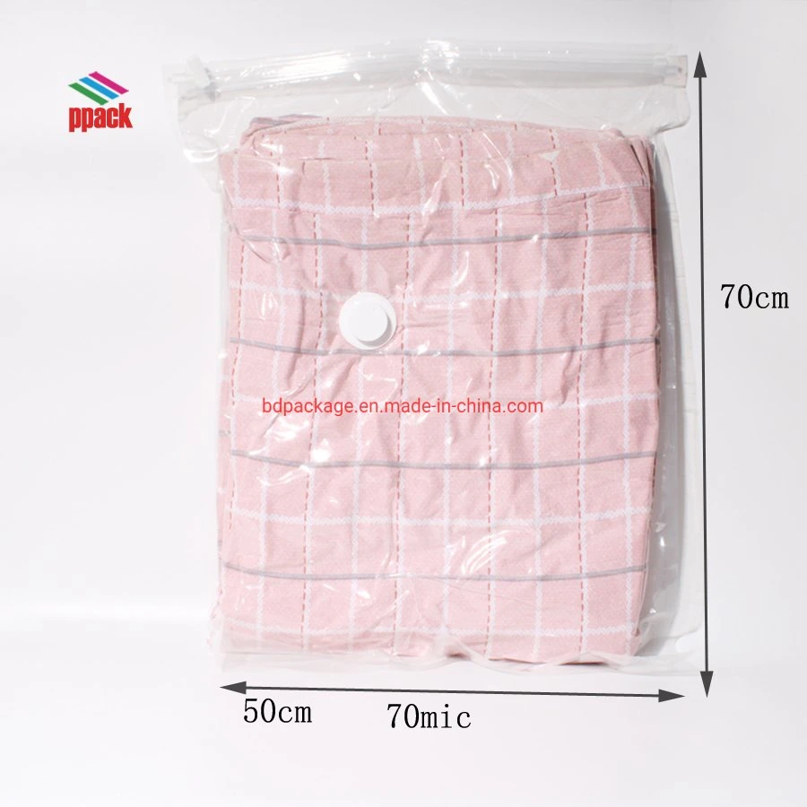 Save Your Space! Eco-Friendly Household Folding Vacuum Storage Bag for Clothing/Bedding PA+PE 50*70cm Made in China Manufacture