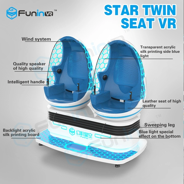 Venta caliente Vr simulador interactivo de dos asientos asiento doble estrella RV para Parque de Atracciones