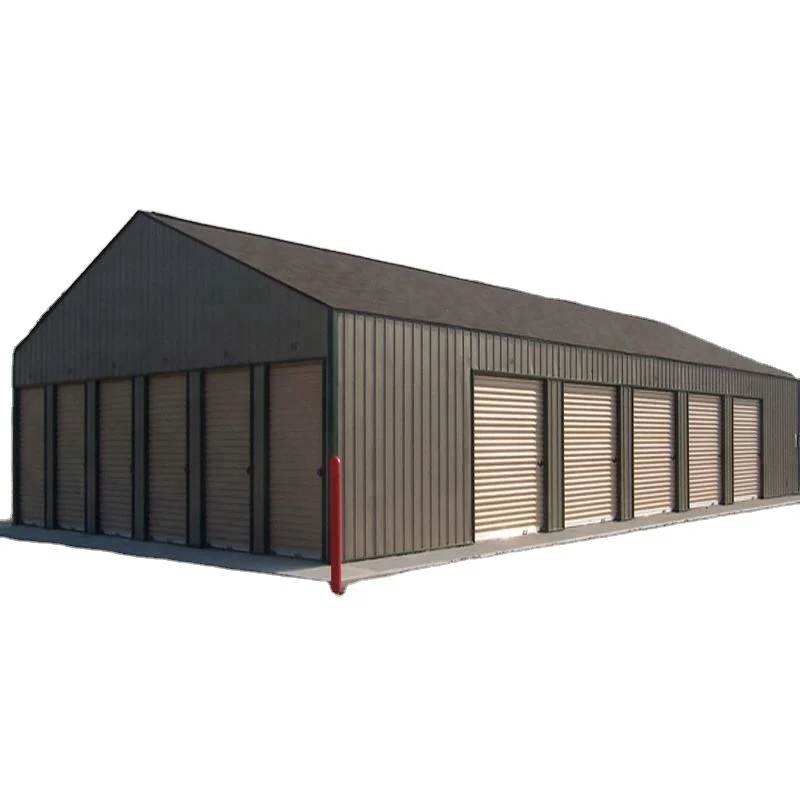 Metal Structure Prefabricated Shed Shop Garage Steel Structure Warehouse Prefab Steel Structure Warehouse Building Car Garage