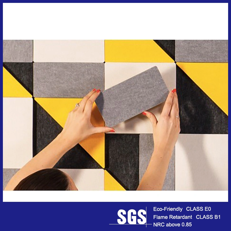 Hexagon Soft 3D Acoustic Wall Panels Sound Absorption Polyester Fire Retardant Acoustic Panel for Home Decoration