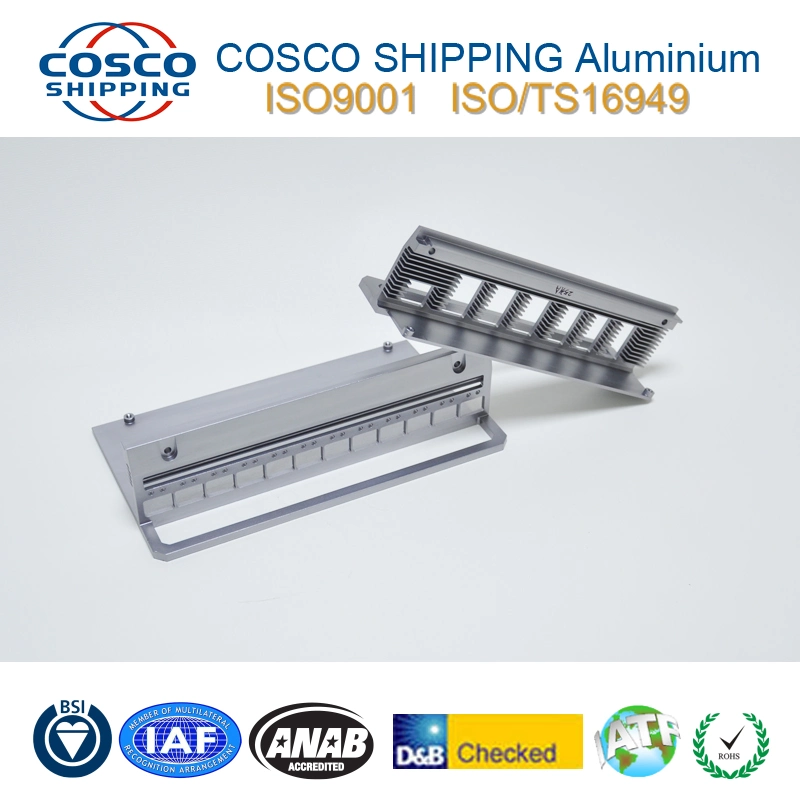 Aluminium/Aluminum Extrusion Profile with Precision CNC Machining and Anodize (ISO9001: 2015 certified & RoHS certified)