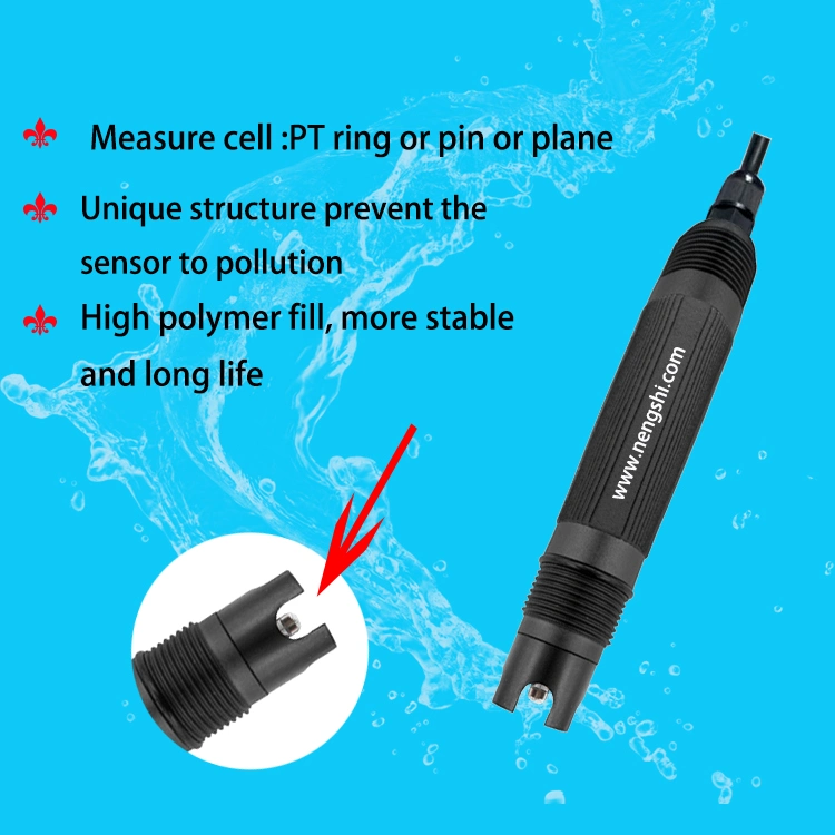 RS485 Output Plastic ORP Sensor Electrode Water Oxygen Measurement with High Temperature