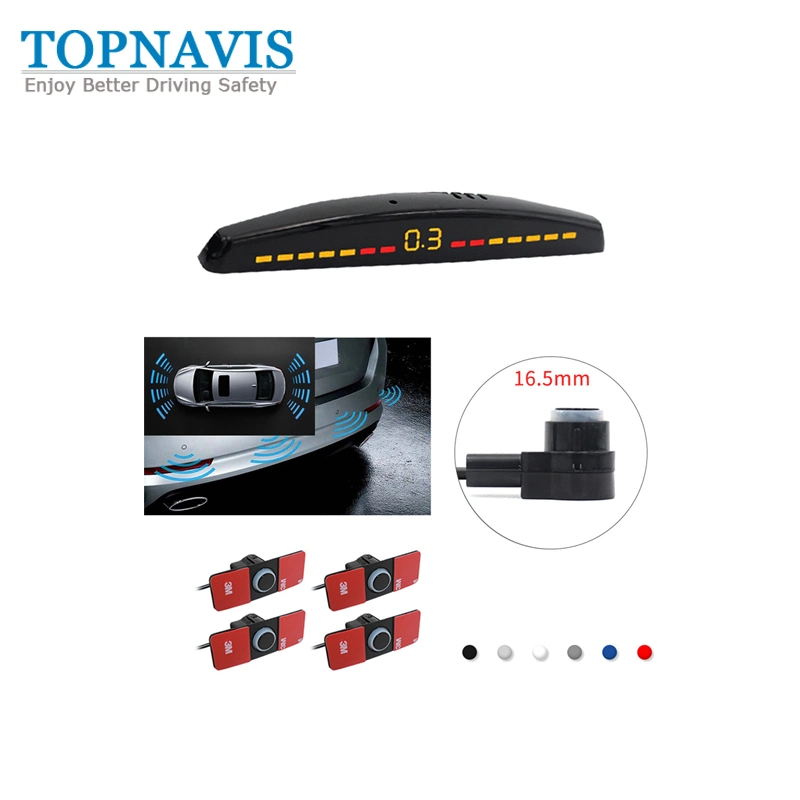 Sensores de marcha-atrás/estacionamento em 4 x 16,5 mm Visor LED