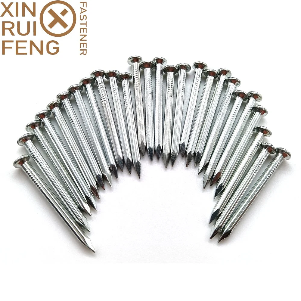 Fabricante directo Xinruifeng ranura diente Galvanized pulgada 3 clavos de hormigón Clavos de acero inoxidable