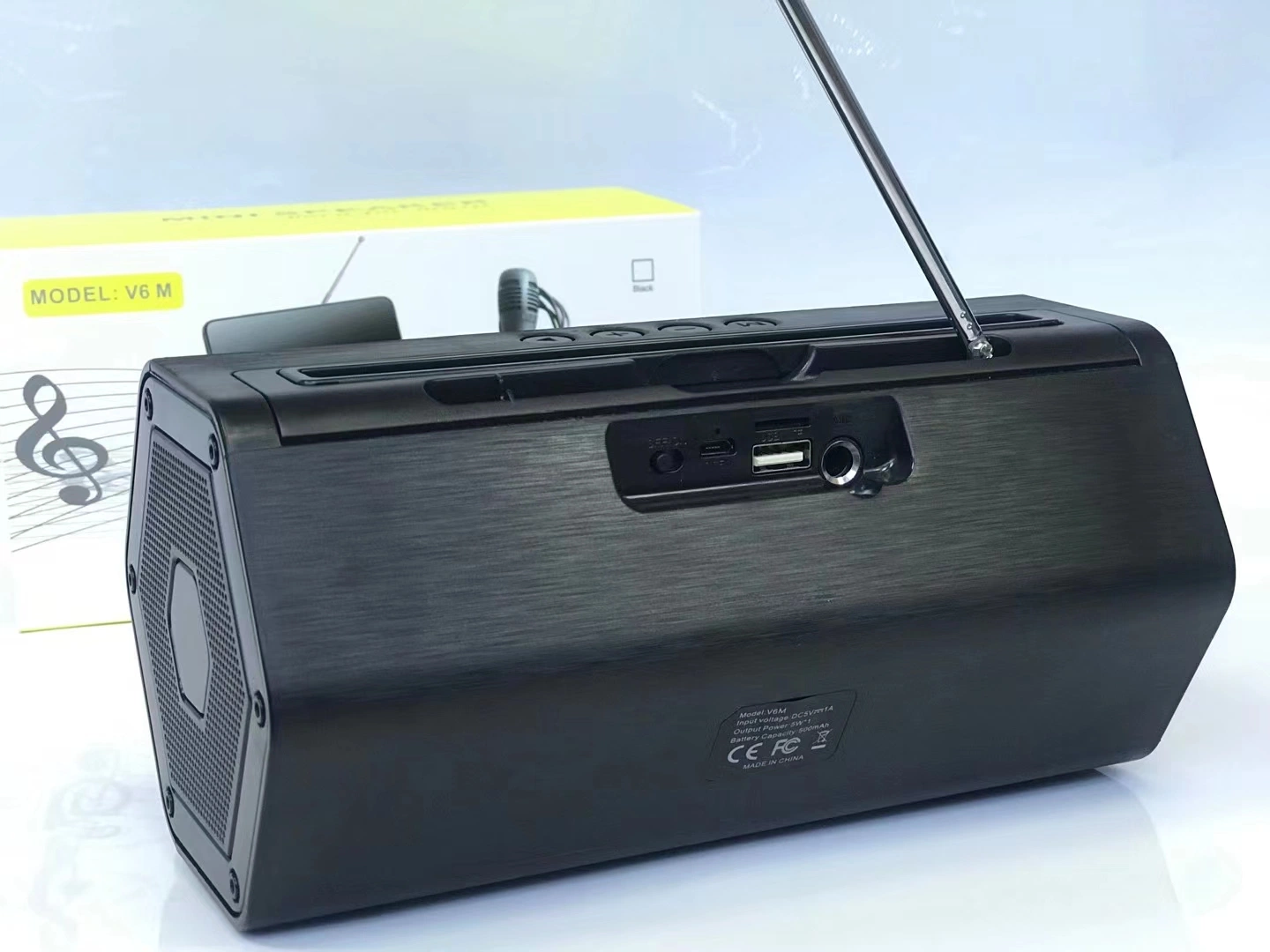 Hot Selling Original V6 with Telescopic Bracket, Wireless Bluetooth Speaker, Subwoofer, Radio, Bluetooth Sound System