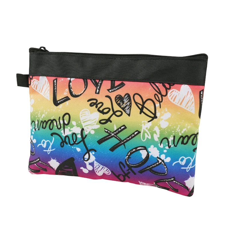 OEM Customized Cartoon Printing Back to School Zippered Pencil Pouch Bag
