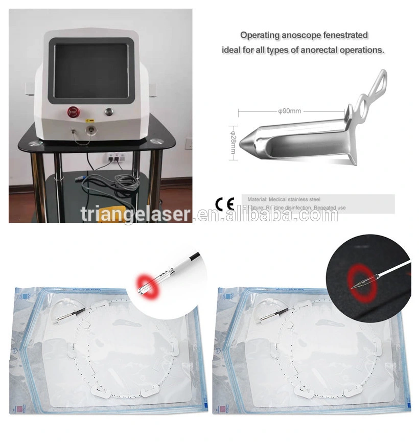 Class IV 47W Best Effective Proctology Surgical Laser Anal Fistula Hemorrhoid Fissure Surgery Medical Dual Waves 980nm 1470nm Diode Laser Equipment