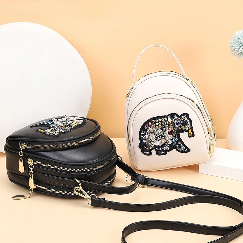 New Female Bag Elephant Embroidered Mobile Phone Bag One-Shoulder Cross-Body Bag