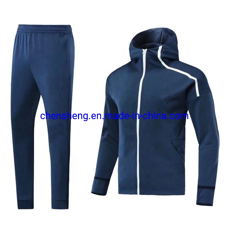أفضل جودة مصنعي المعدات الأصلية (OEM) بدلة كرة القدم بدلة سترة كرة القدم للرجال (ODM) سترة ذات هوديز لرياضة الربيع الشتوية