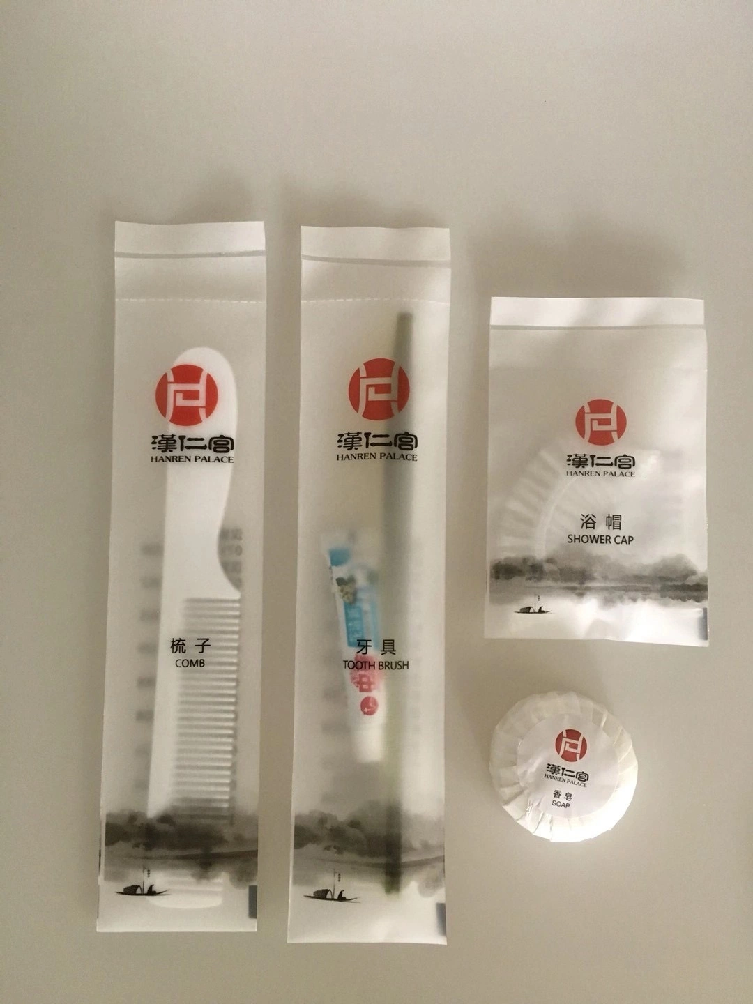 Hotel Amenities Set with Frosted Wrapper (Dental Kits etc)