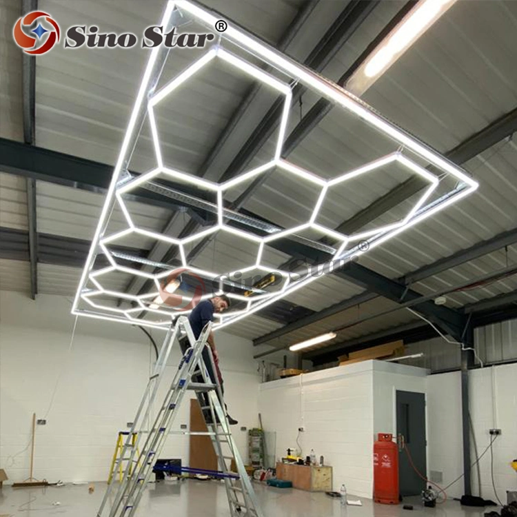 Workshop Hexagonal LED Light Auto Repair Workshop Equipment Car Tools Repair Auto