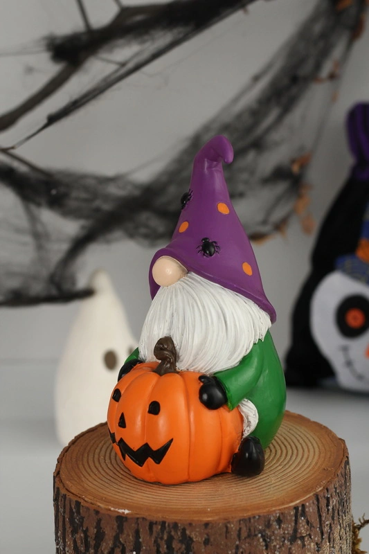 Último estilo Mayoristas Accesorios de Fiesta de Alta calidad personalizados Artesanía Halloween Resina Gandalf en calabaza