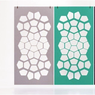 Akustikfaser 3D Aushöhlungswand aus Polyester für Bürodekor