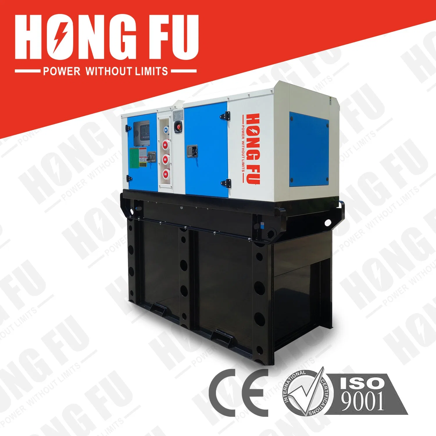 Chinese Yuchai Series 375kVA 413kVA Open Frame/Canopied Silent Less Fuel Engine Power Diesel Generators for Industrial Rental Use From Hongfu Power