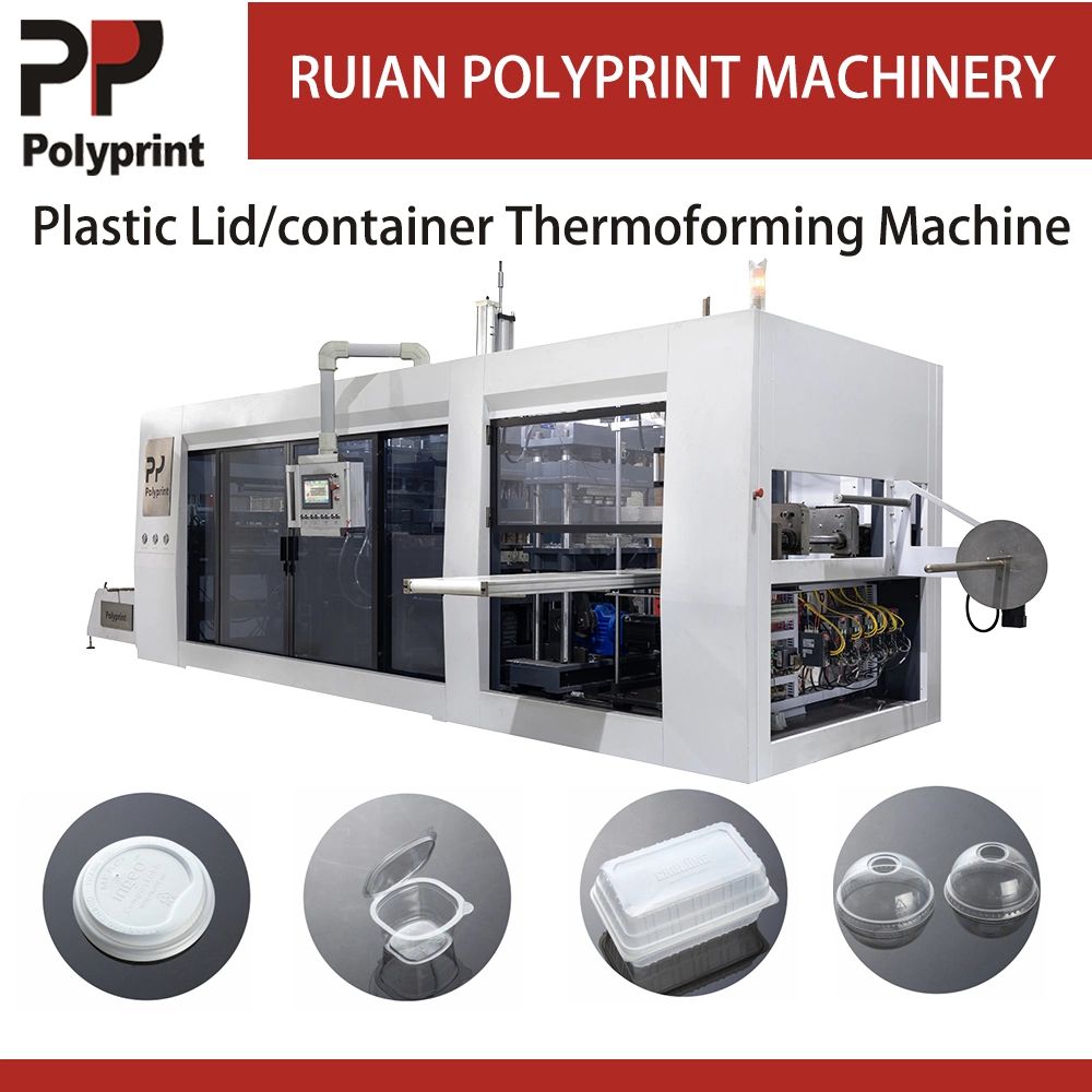 Automatic Plastic Raised/Flat/Cross Hole/Clear Lid Thermoforming Machine