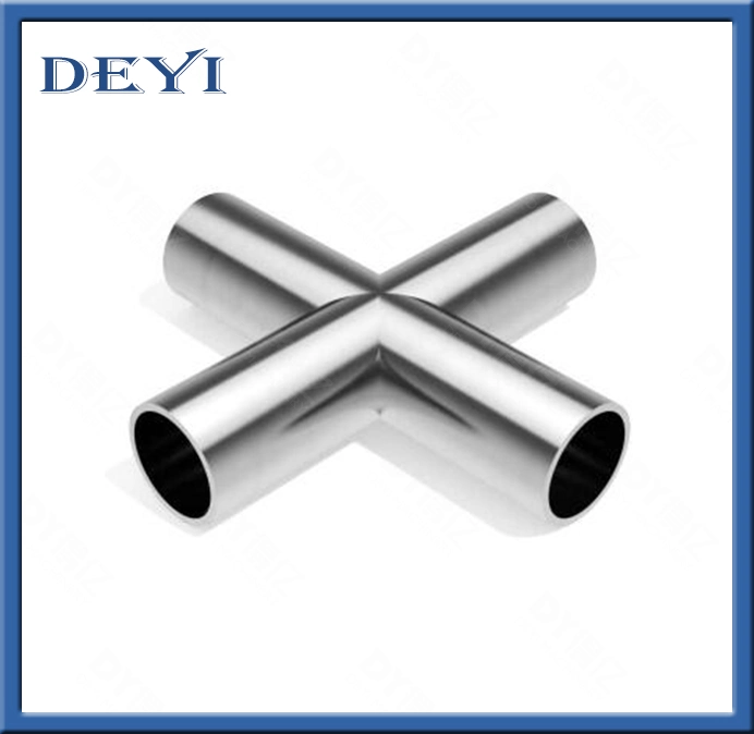 Sanitary 316L Stainless Steel Pipe Fitting Polished Weld Welding Cross