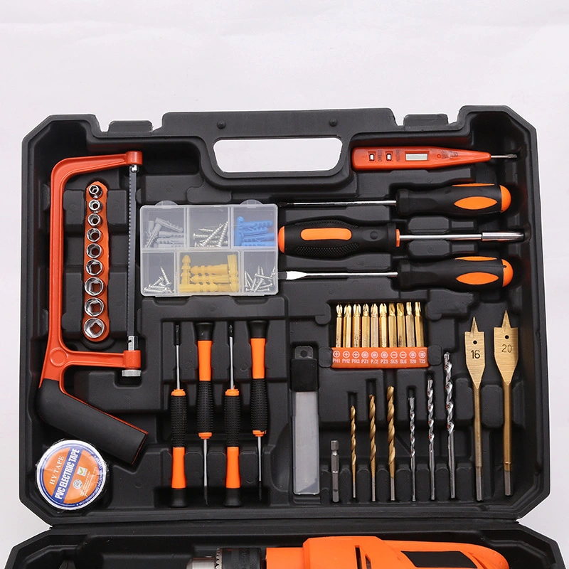 Household Tools Package Hardware Set Electric Drill Home Electrician Maintenance Multi-Functional Portable Hardware Tools 108PC