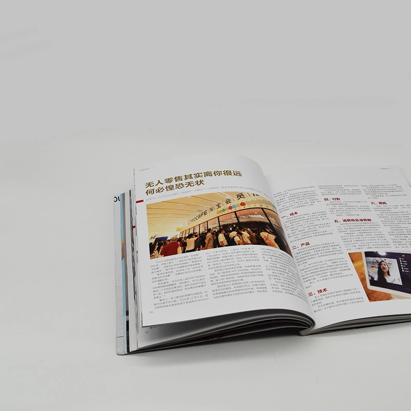 Factory Custom Printing Softcover Bound Book Flyer Booklet Brochure Catalog Magazine Printing Service