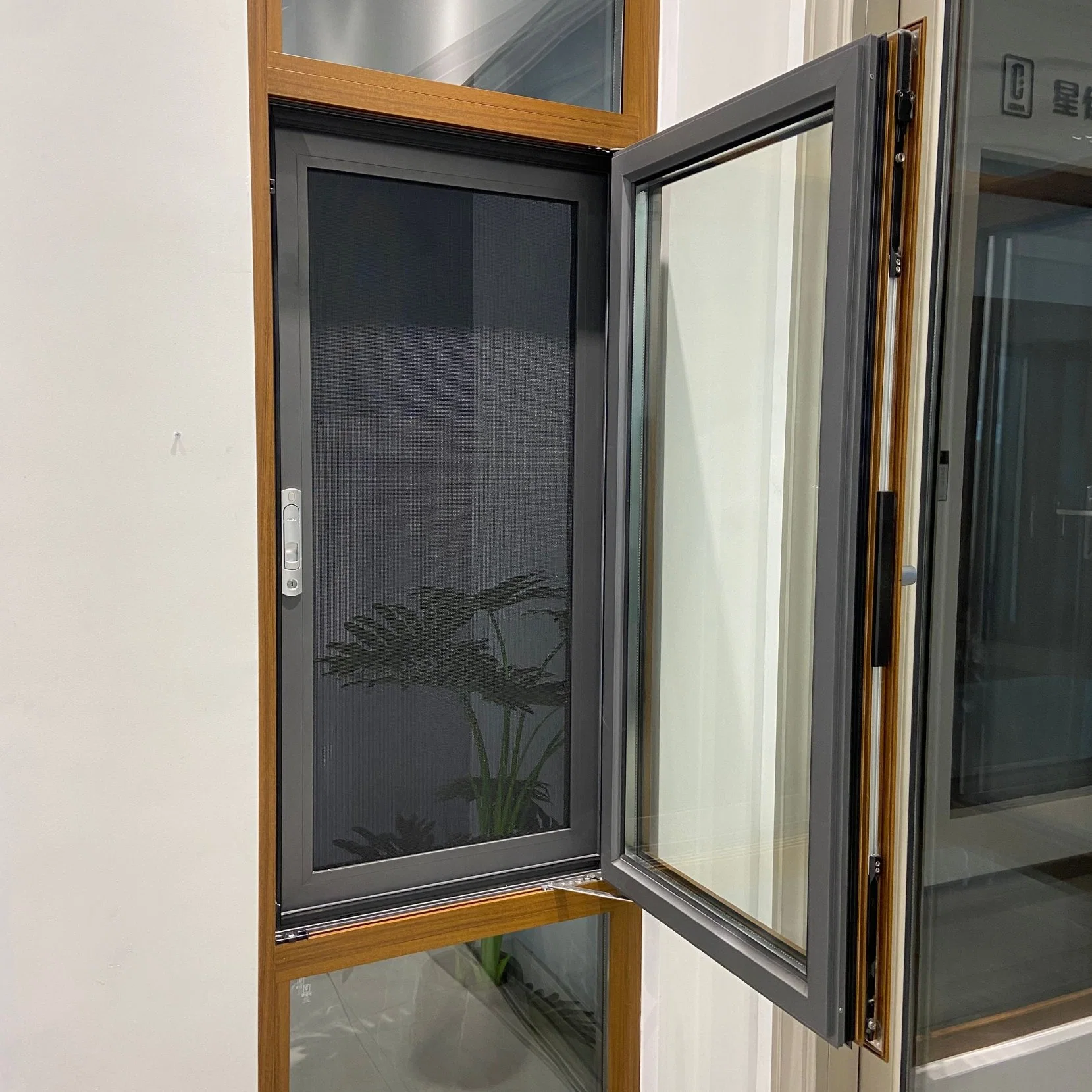 Algerian Double Glazing Soundproof Fixed Top-Hung Awning Sliding French Swing Casement Aluminium Window with Mosquito Mesh