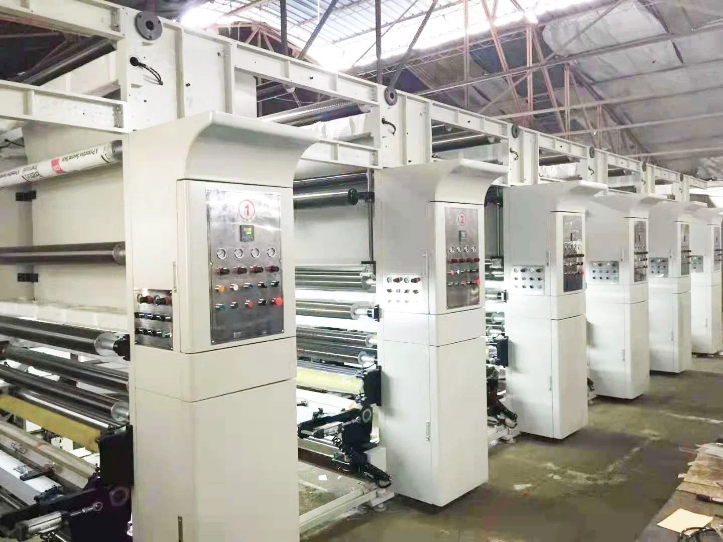 Automatic Flexographic Printing Machine 4 Color Ceramic Anilox Roller Flex Printer