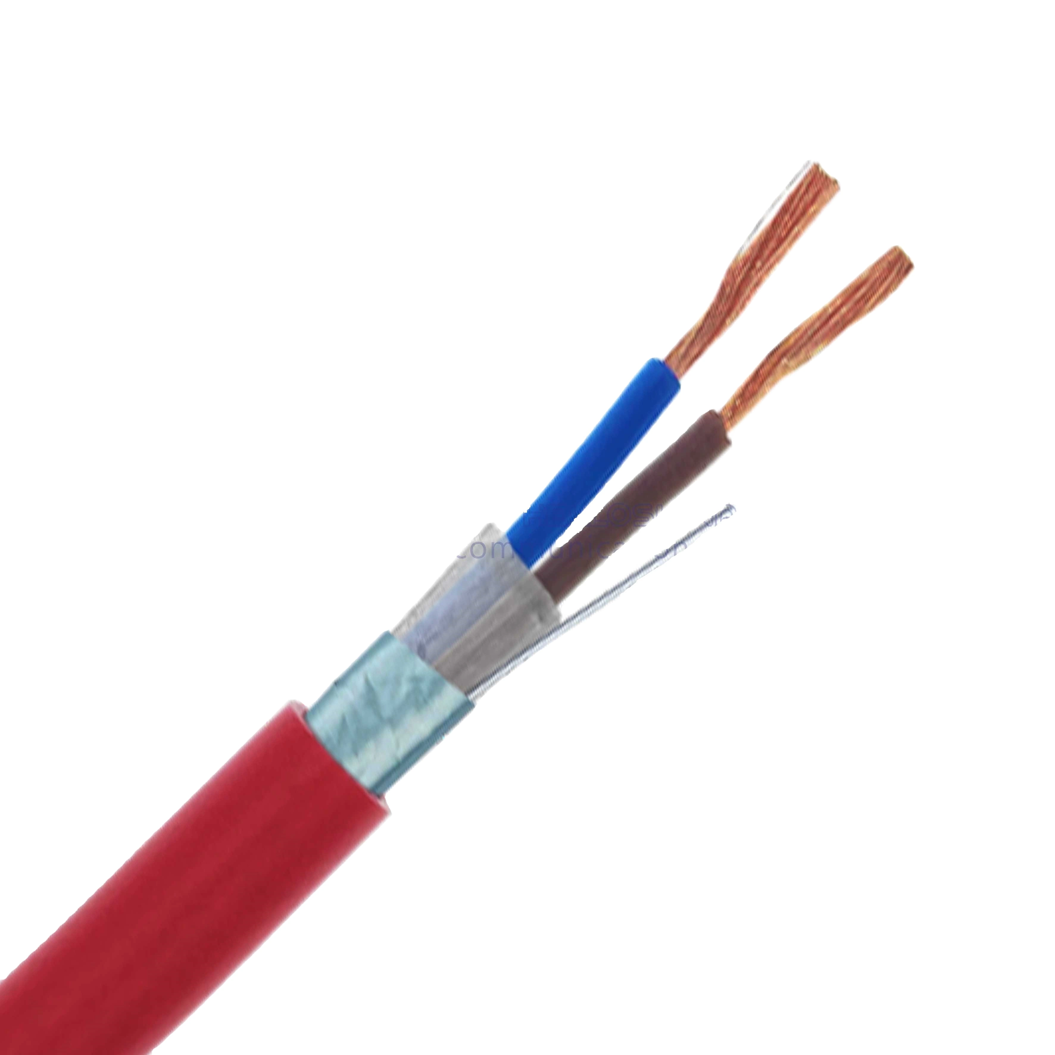 UL Listed Shielded 3 Core 2.5mm Fire Alarm Flame Retardant Cable for Fire Alarm Systems Fire Alarm Control Shielded 4 Cores Solid Strand Conductor Alarm Cable