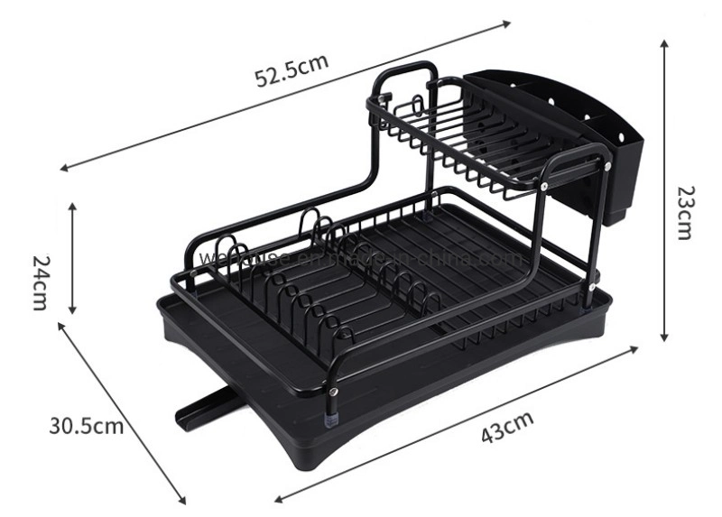 Soporte de plato de oro con barras de aluminio de Alambre Platos Cesta Mostrar Cesta de alambre de rack Almacenamiento Organizador de racks de secado