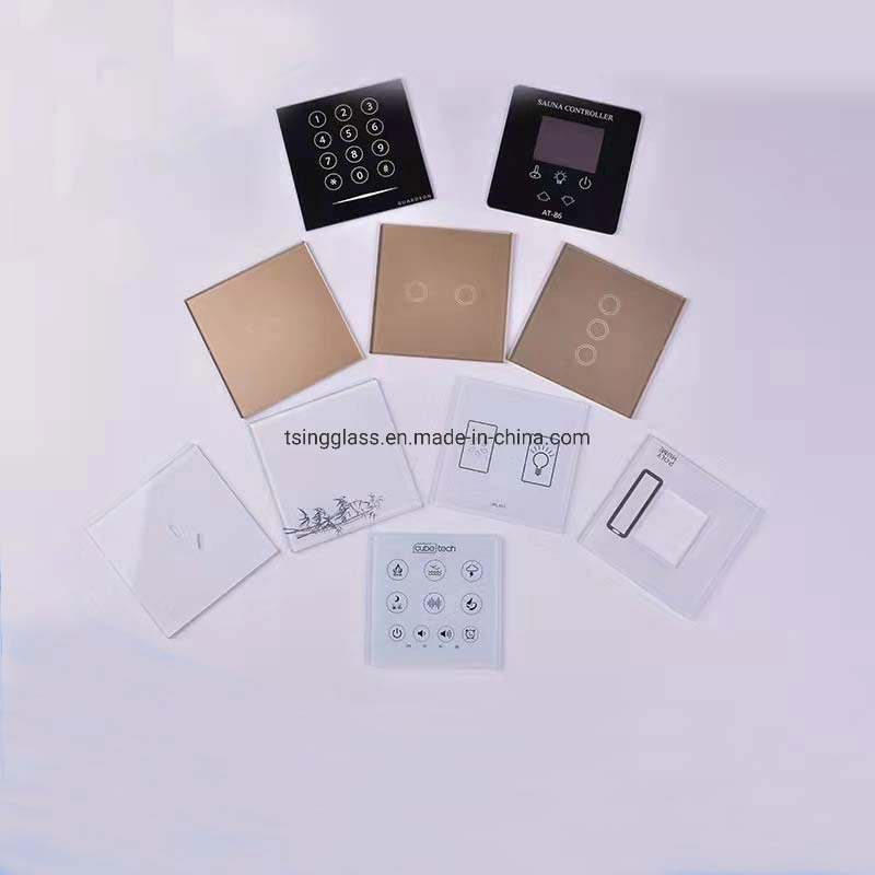 Electronic Wall Switch Glass Panel, Printing Tempered Clear Glass Light Switch Glass Plates, Electrical Touch Switches Glass