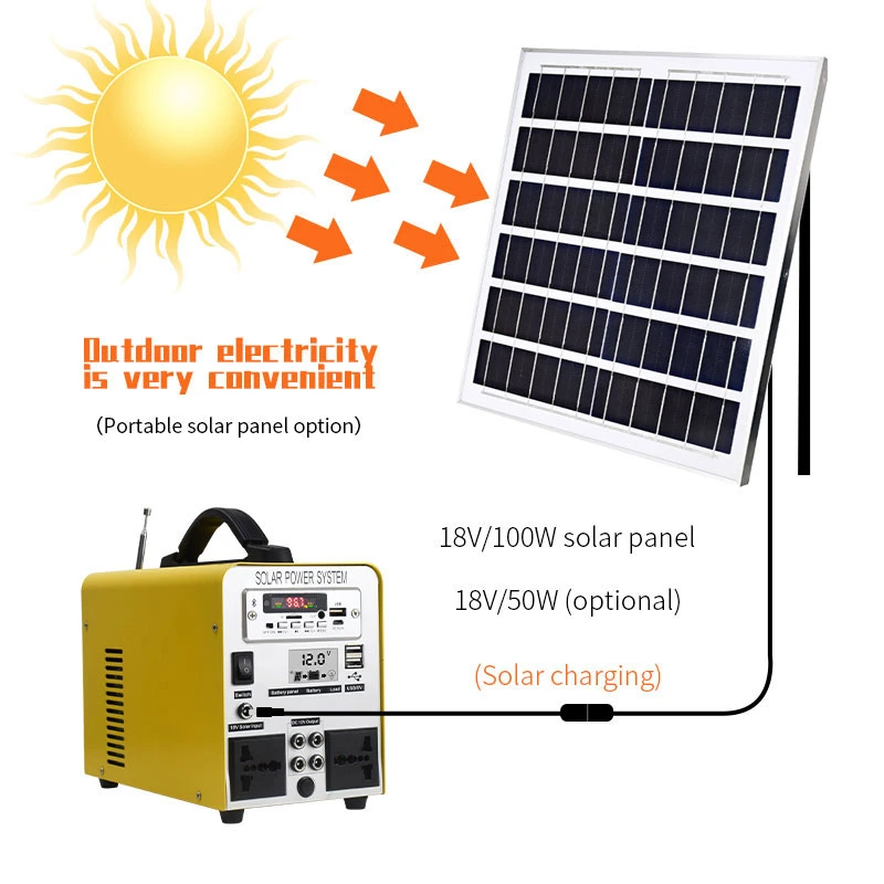 Portable Solar Power Generator with The Lithium-Ion Battery 300W 400W 500W 1000W Portable Power Station