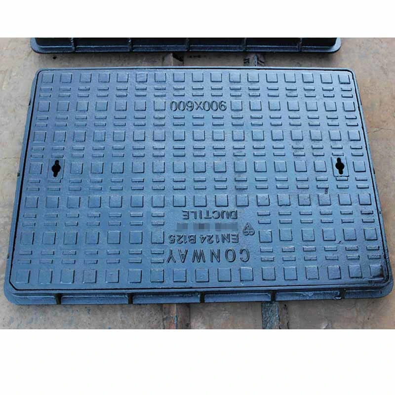 OEM/ODM Ductile Iron Sand Casting Bitumen Square Rectangular Manhole Cover Drain Cover