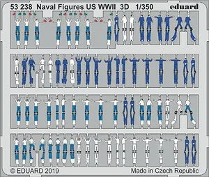 Painted 1/350 Scale Modern Sailors Photo-Etched Etching Model Set