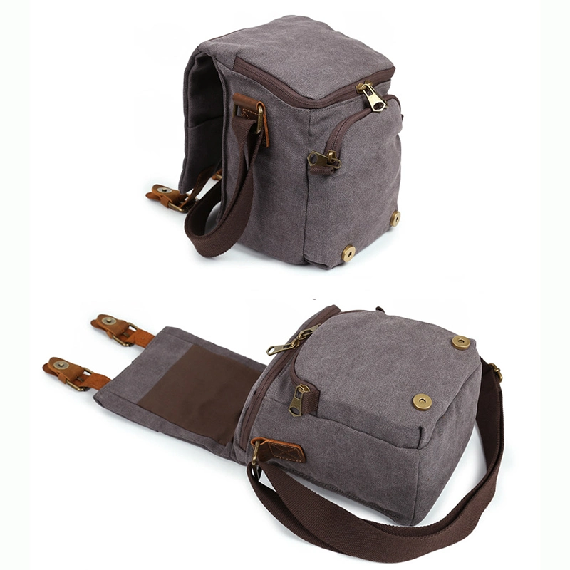 DSLR Camera Bag Vintage Style Shoulder Canvas Waterproof Handbag Case Crossbody Esg13158