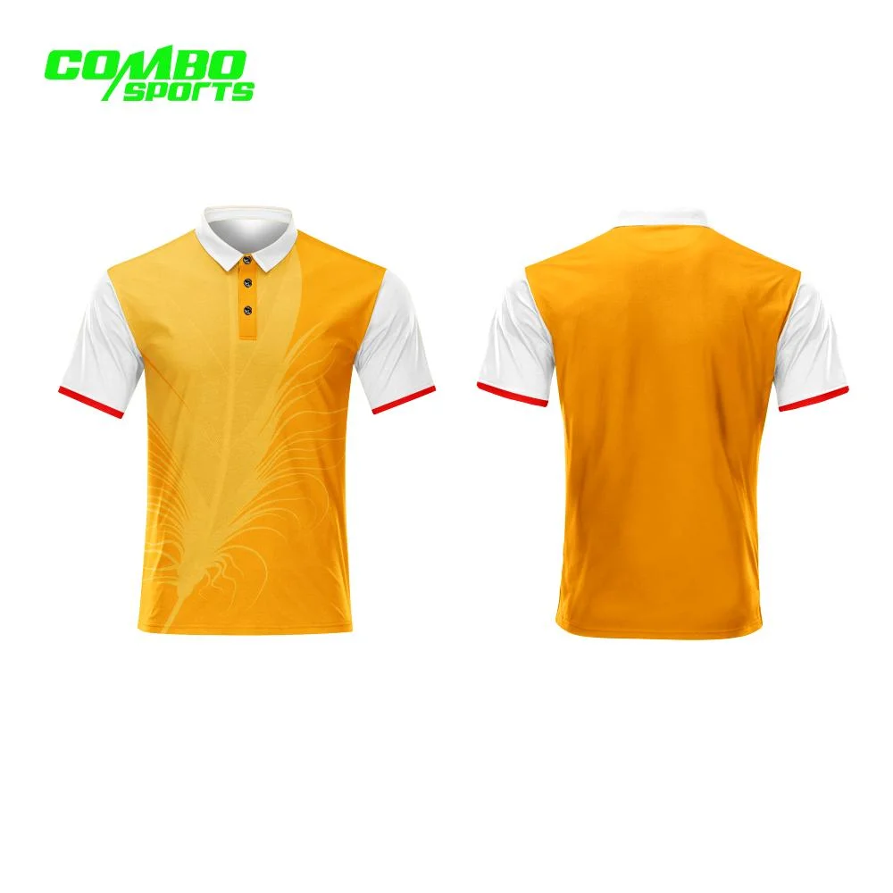 Gavetas todo personalizado Impressão homens Quick-Drying Poliéster Tops Team Sports Club camisa Polo