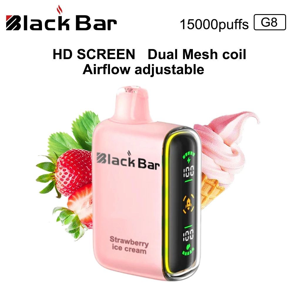 Écran HD Animnation Dual Mesh Coil Geek Vape Bar 15000 bouffées Cigarette électronique jetable en gros avec écran fruité.