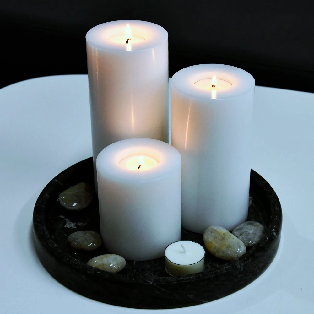 Modern Classic White Artificial Candles